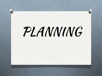 Planning