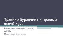 Правило Буравчика и правила левой руки