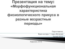 Морфофункциональная характеристика физиологического прикуса в разные возрастные периоды