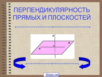 Условие перпендикулярности прямой и плоскости