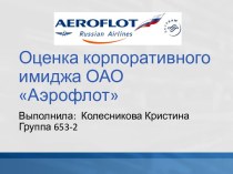 Оценка корпоративного имиджа ОАО Аэрофлот 