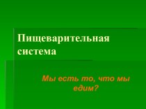 Пищеварительная система