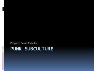 Punk subculture