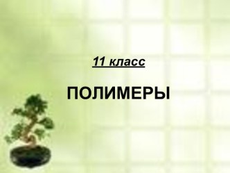 11 классПОЛИМЕРЫ