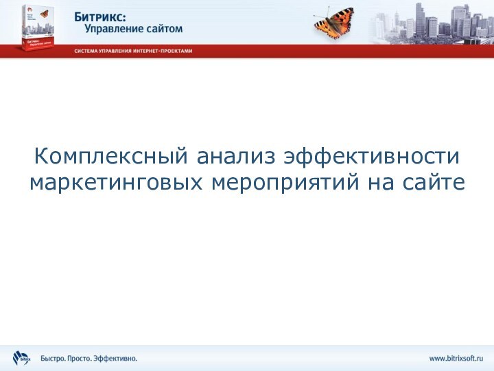 Комплексный анализ эффективности маркетинговых мероприятий на сайте