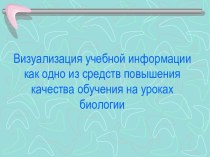 Визуализация учебной информации