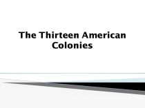 The thirteen american colonies