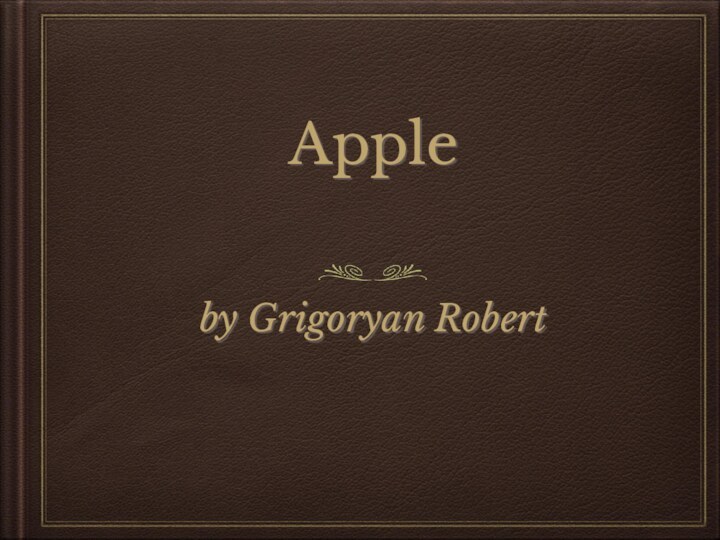 Appleby Grigoryan Robert