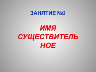 Имя существительное