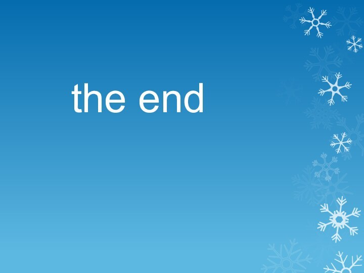 the end