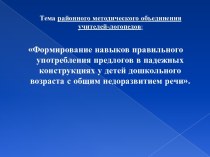 Правильного употребления предлогов в падежных конструкциях