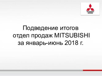 Подведение итогов отдел продаж mitsubishi за Сентябрь 2018 г.