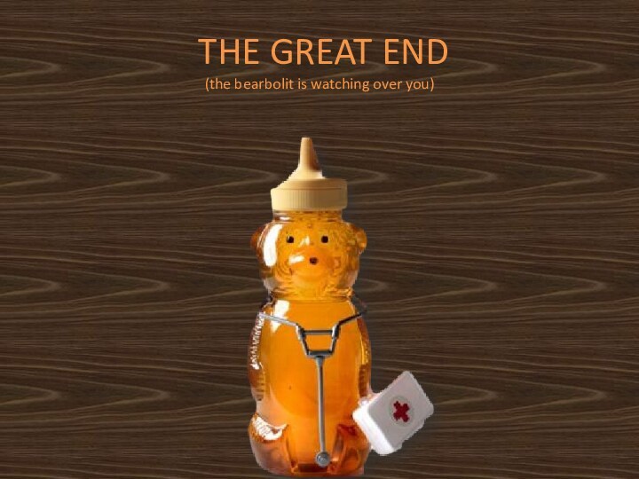 THE GREAT END  (the bearbolit is watching over you)