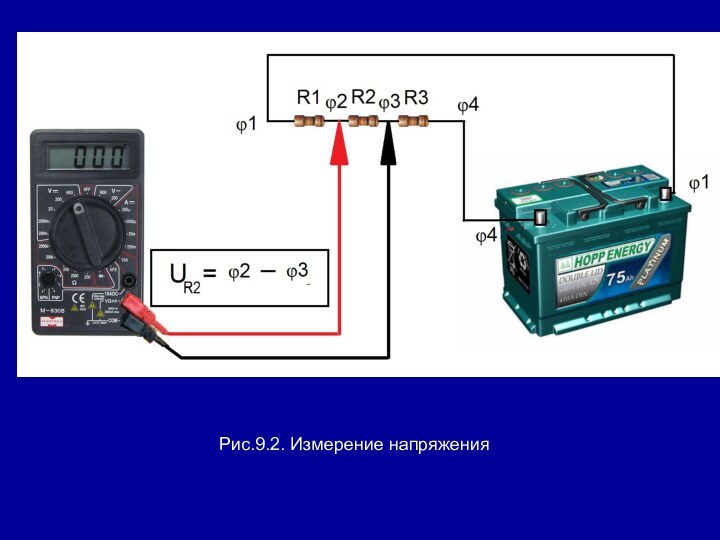 Рис.9.2. Измерение напряжения