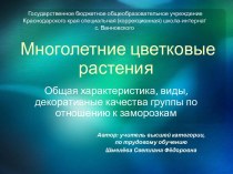 Многолетние цветковые растения