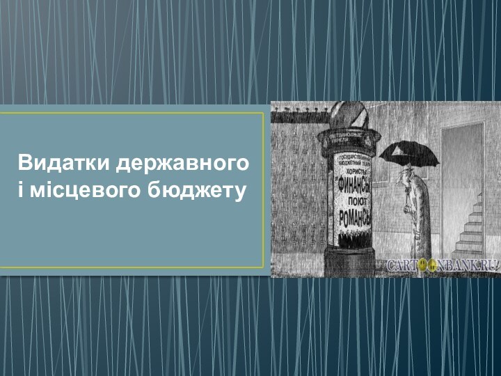 Видатки державного і місцевого бюджету