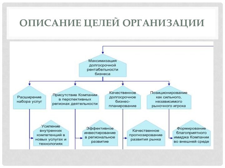 Описание целей организации