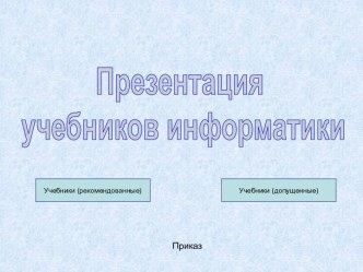 Презентация учебников информатики