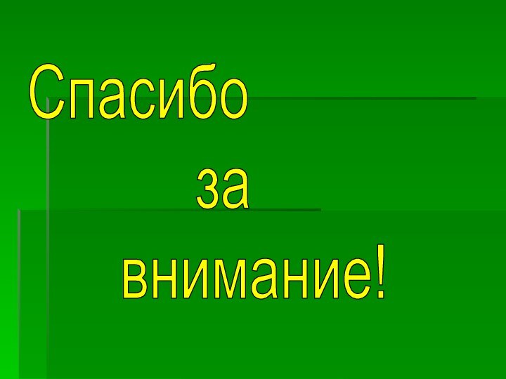 Спасибо      за        внимание!