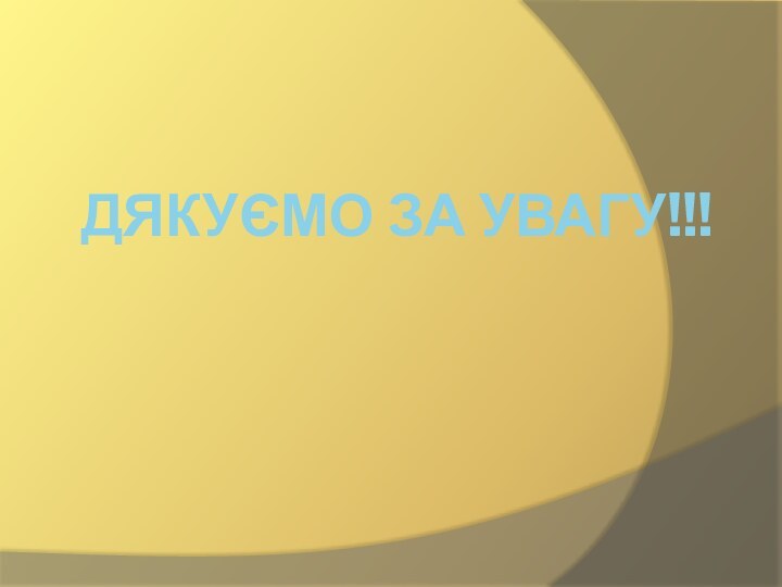 Дякуємо за увагу!!!