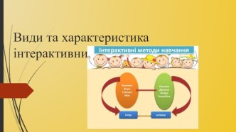 Види та характеристика інтерактивних методів навчання