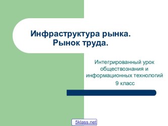 Инфраструктура рынка