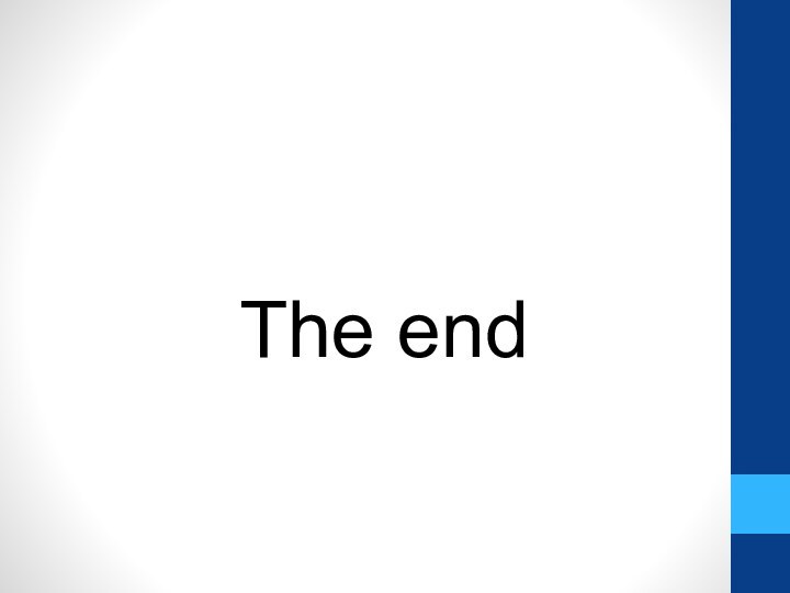 The end