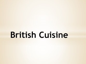 British Cuisine