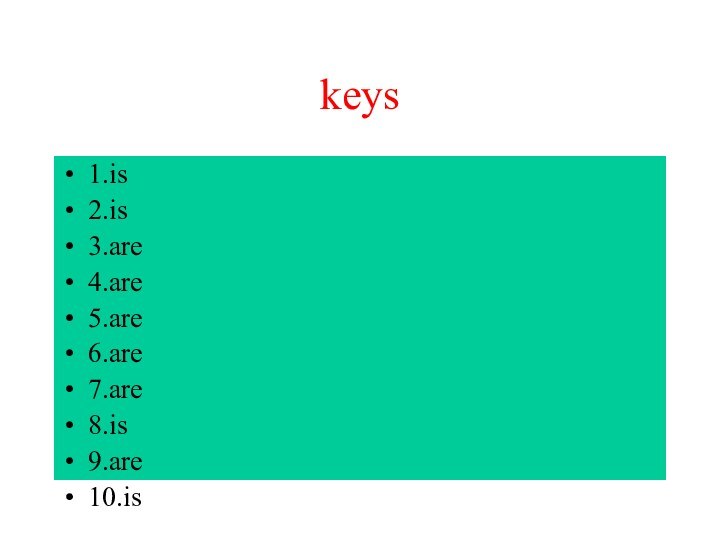 keys1.is2.is3.are4.are5.are6.are7.are8.is9.are10.is