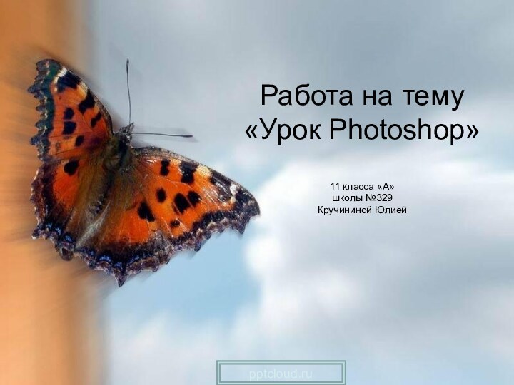 Работа на тему  «Урок Photoshop»  11 класса «А» школы №329 Кручининой Юлией