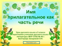 Прилагательное как часть речи