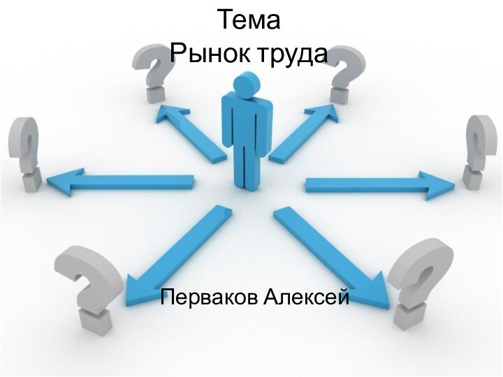 Тема Рынок труда Перваков Алексей