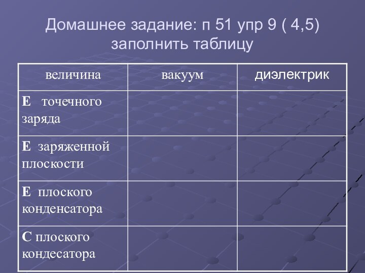 Домашнее задание: п 51 упр 9 ( 4,5) заполнить таблицу