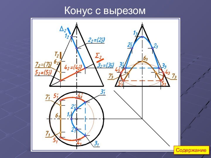 Конус с вырезомСодержание