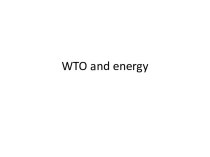 Wto and energy