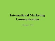 International marketing communication