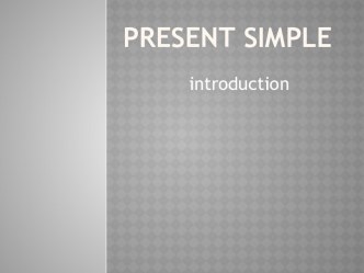 Present simple