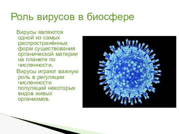 Вирусы являются одной из самых распространённых форм существования органической материи на