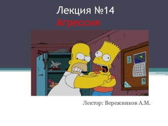 Лекция №14Агрессия