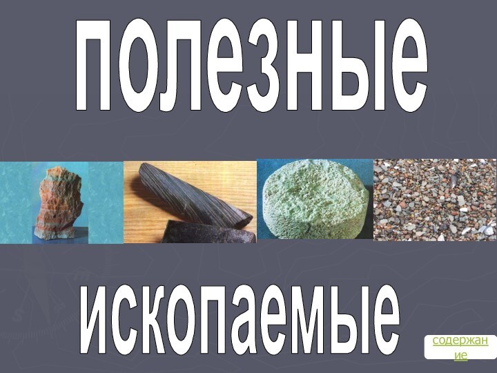 полезныеископаемыесодержание