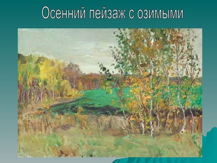 Осенний пейзаж с озимыми