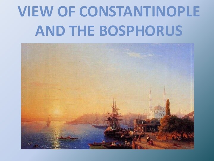 View of Constantinople and the Bosphorus