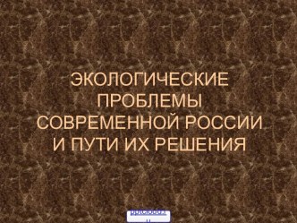 Экологические проблемы России