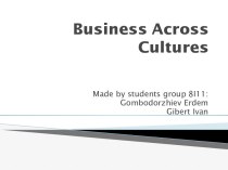 Business across cultures