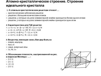 Атомно-кристаллическое строение