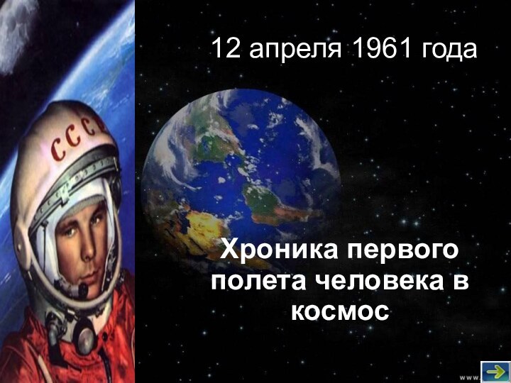 12 апреля 1961 годаХроника первого полета человека в космос