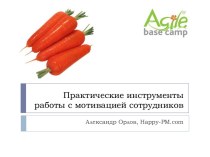 Практические инструменты работы с мотивацией сотрудников