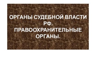 Органы судебной власти РФ