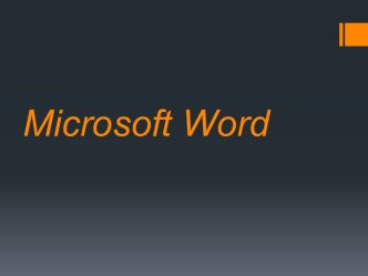 Microsoft word