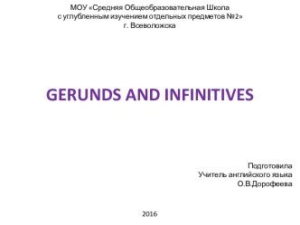 Gerunds and infinitives